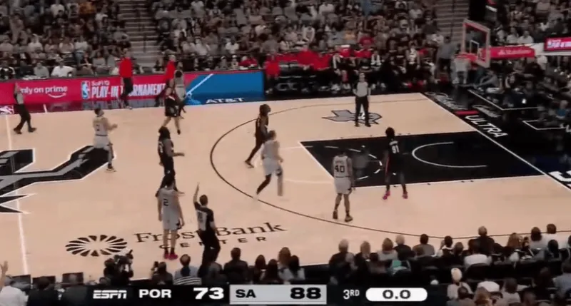 开云体育下载-马刺第三节一度被开拓者追到差4分，随后轰出高潮领先15分